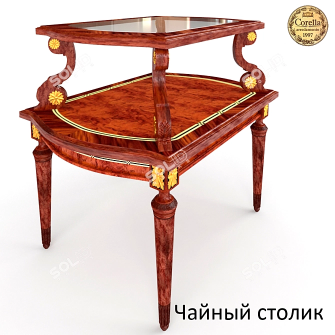 Modern Tea Table - Stylish and Functional 3D model image 2