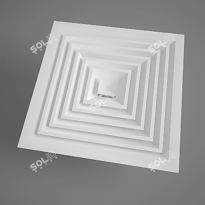 600x600mm Air Diffuser 3D model image 2