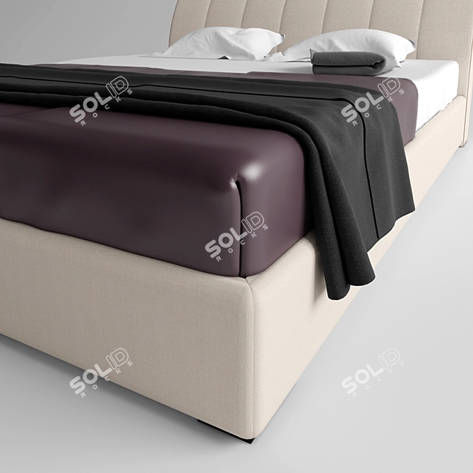 Vegas Barbara Bed: Sleek & Stylish Slumber 3D model image 2