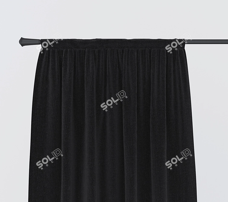 Elegant Window Curtain 3D model image 3