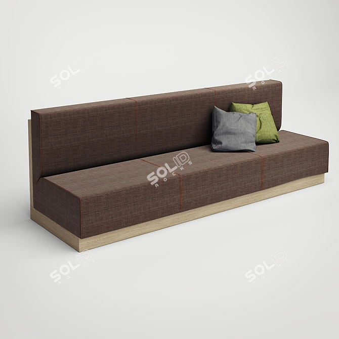 Sleek Bar & Restaurant Sofa 3D model image 1