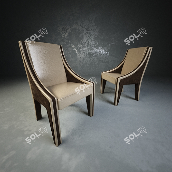 Elegant Turi Orion Chair 3D model image 1