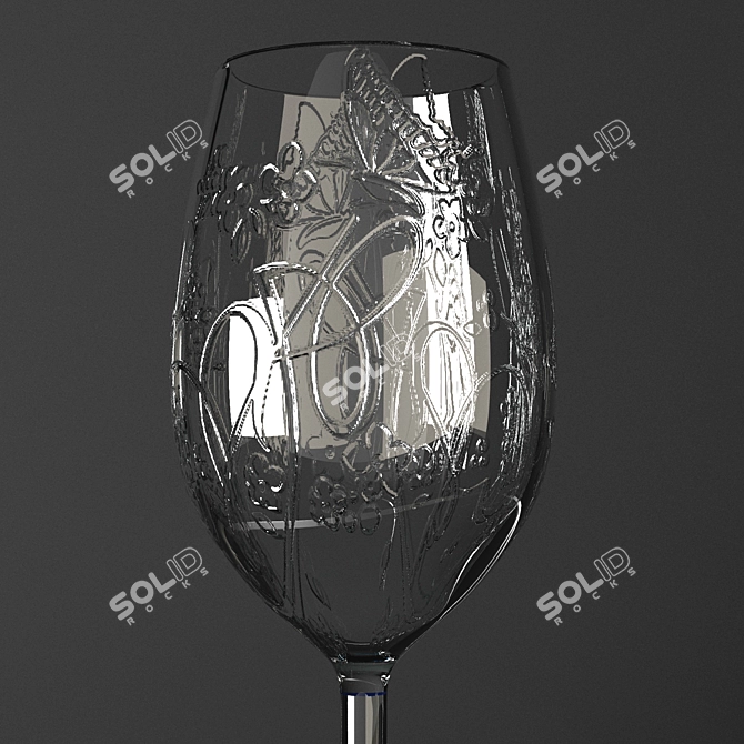 Patterned Glasses Tray: Stylish and Functional! 3D model image 3