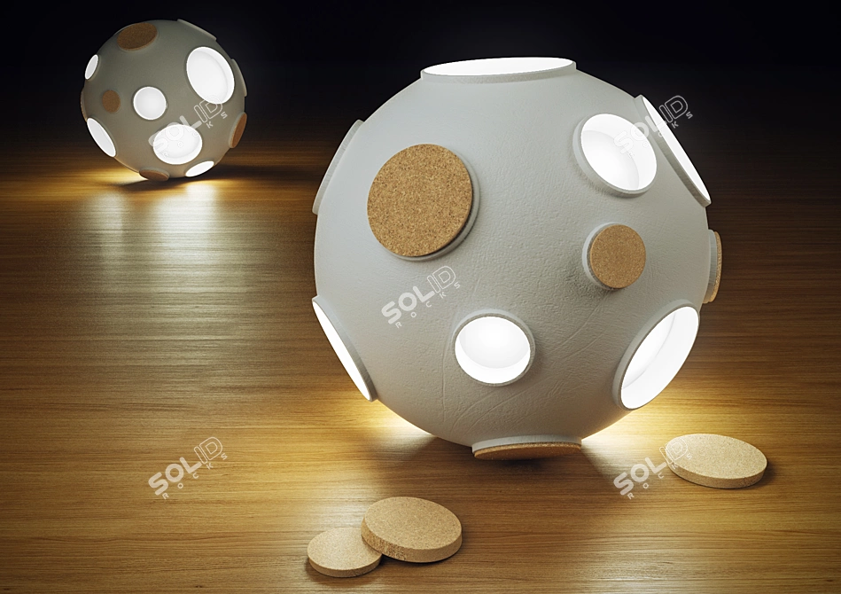 Spherical LED Pendant Light 3D model image 1