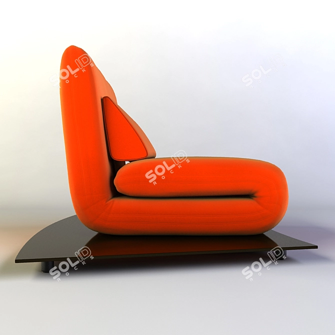 Futura Le Vele: Multi-Position Recliner with Reversible Cushions 3D model image 2