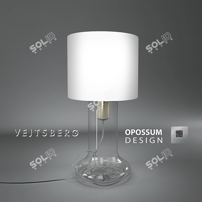 Sleek Glass Table Lamp  OPOSSUM Veitsberg 3D model image 3