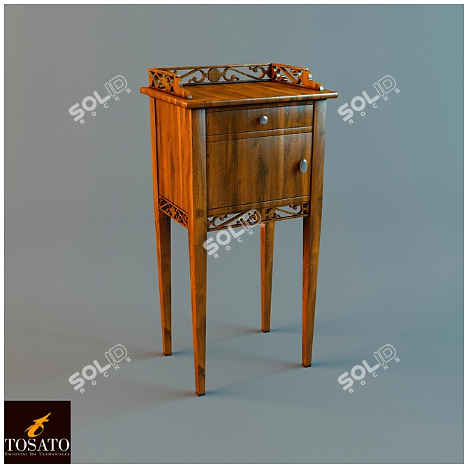 Italian Telephone Pedestal "Tosato 3D model image 1