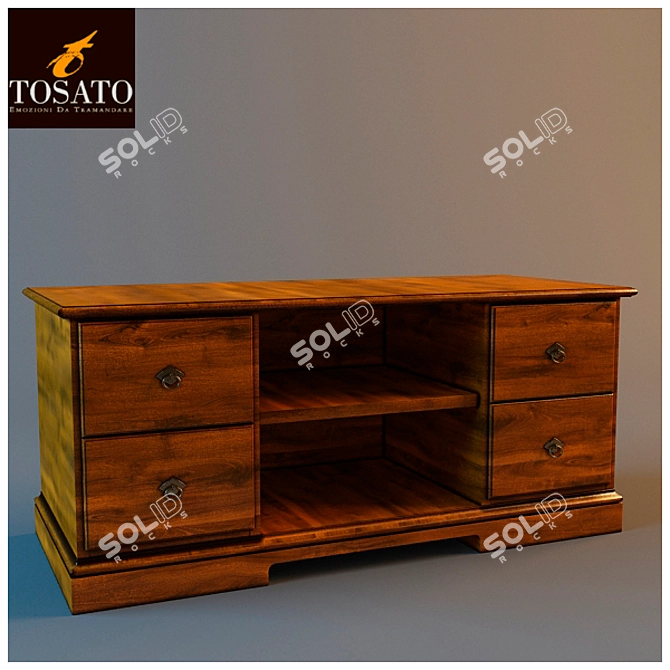 Italian-made Tosato TV Stand 3D model image 1