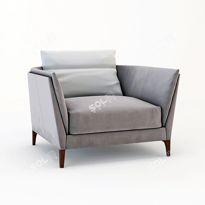 Elegant Bretagne Armchair: Your Perfect Seat 3D model image 1