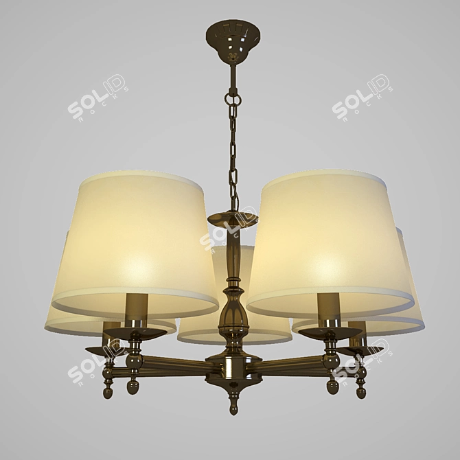 Roksana Alfa Chandelier: 18535 Light & 16076 Metal 3D model image 2
