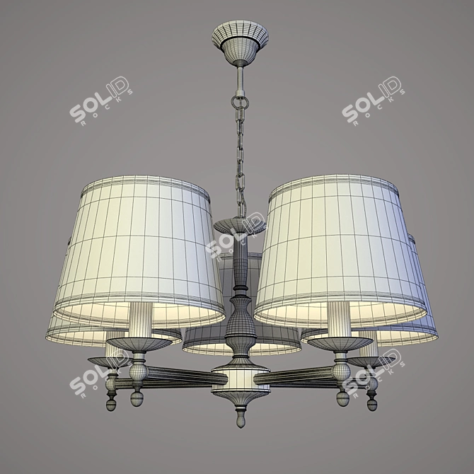 Roksana Alfa Chandelier: 18535 Light & 16076 Metal 3D model image 3