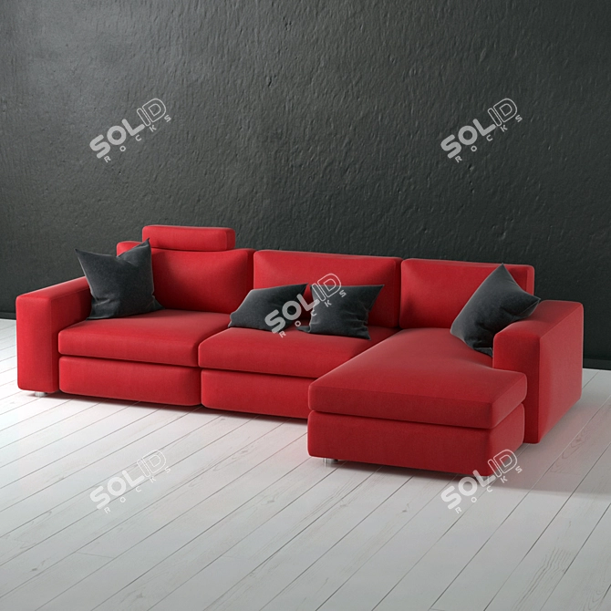 ComfortMax Sectional Sofa 3D model image 1