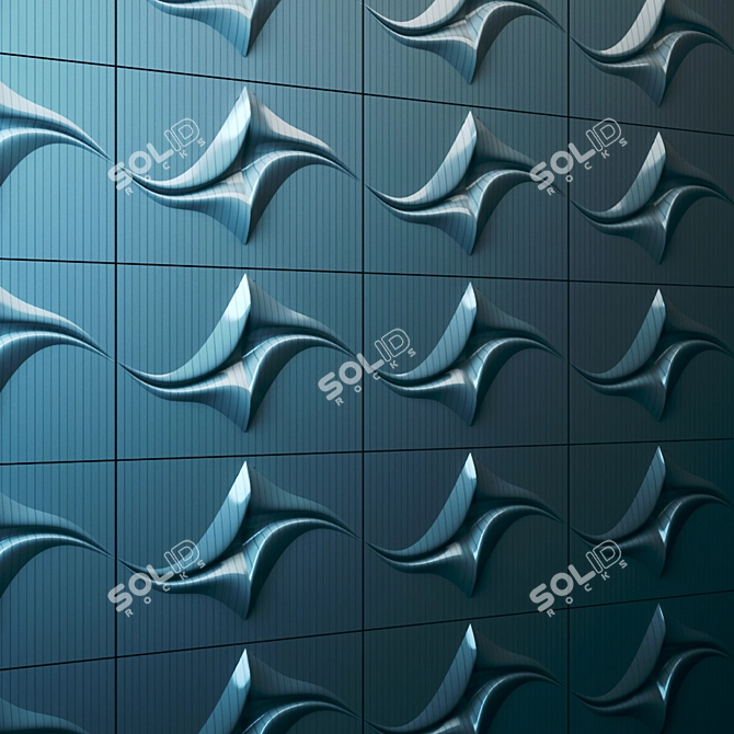 PlasMetal Lips Wall Art 3D model image 1