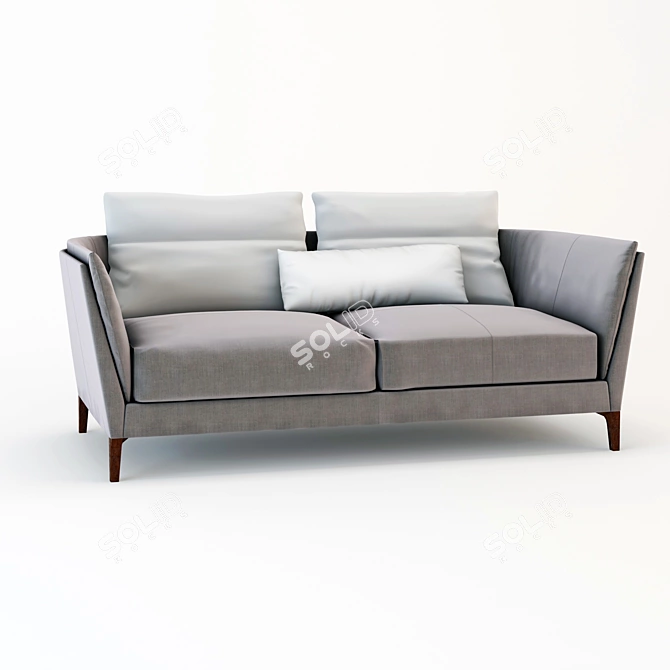 Elegant Bretagne 2-Seater Sofa 3D model image 1