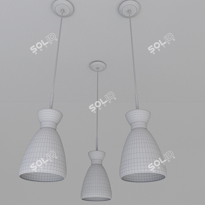 Retro-Inspired Pendant Lamp by Faro 3D model image 3