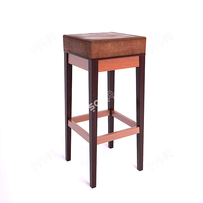 Elegant Bar Stool 3D model image 1