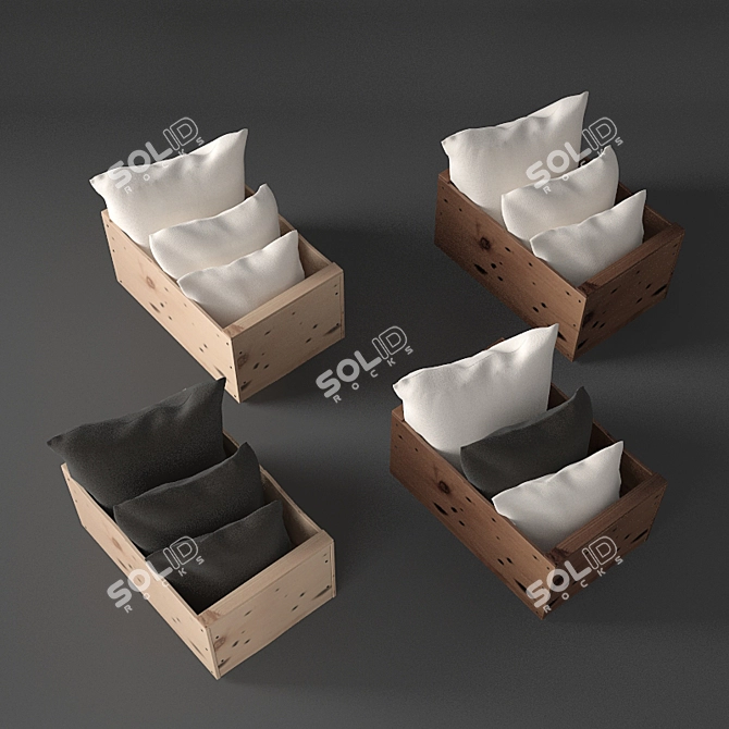 Luxury Rest: Pillow Box Set 3D model image 2