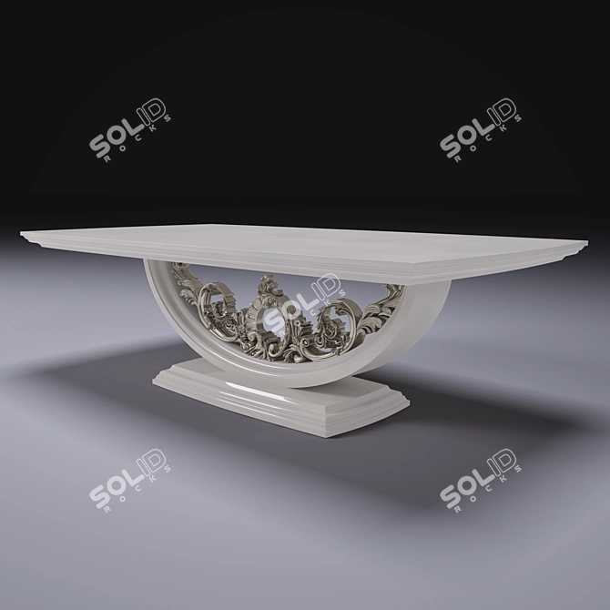 Elegant Belloni Aura Dining Table 3D model image 1