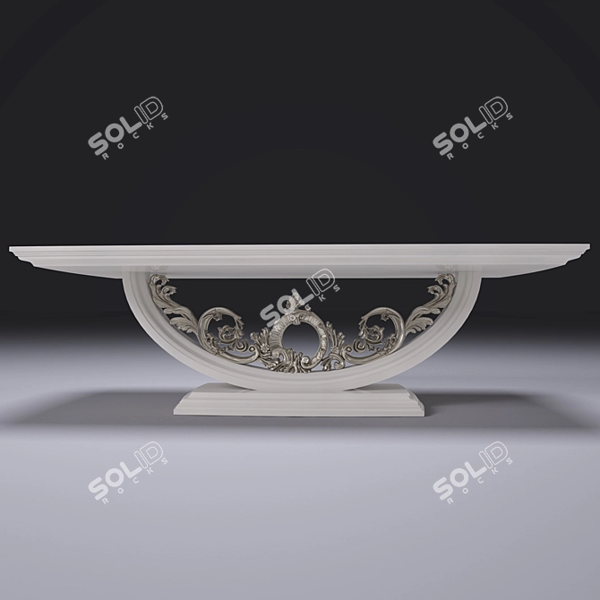 Elegant Belloni Aura Dining Table 3D model image 2