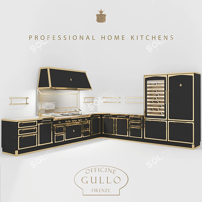 GULLO MasterChef Kitchen: Stylish & Functional 3D model image 1