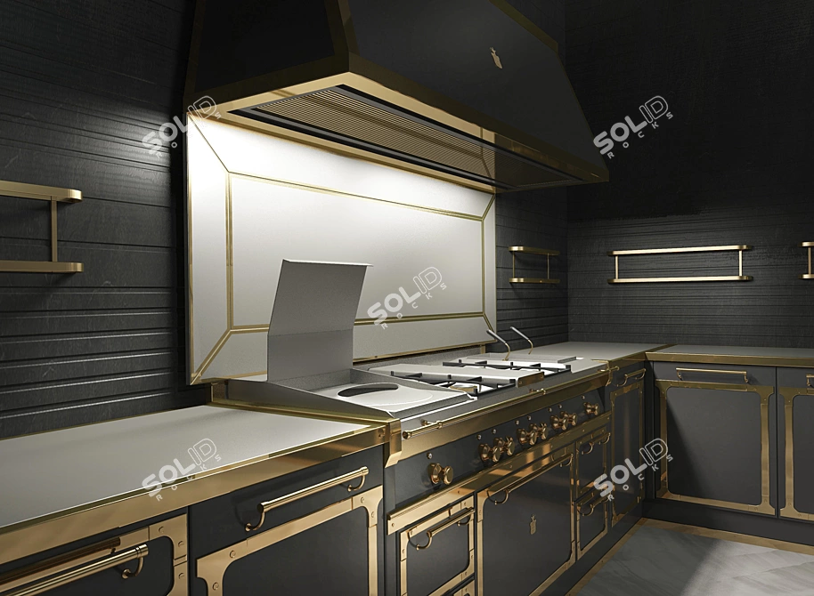 GULLO MasterChef Kitchen: Stylish & Functional 3D model image 2