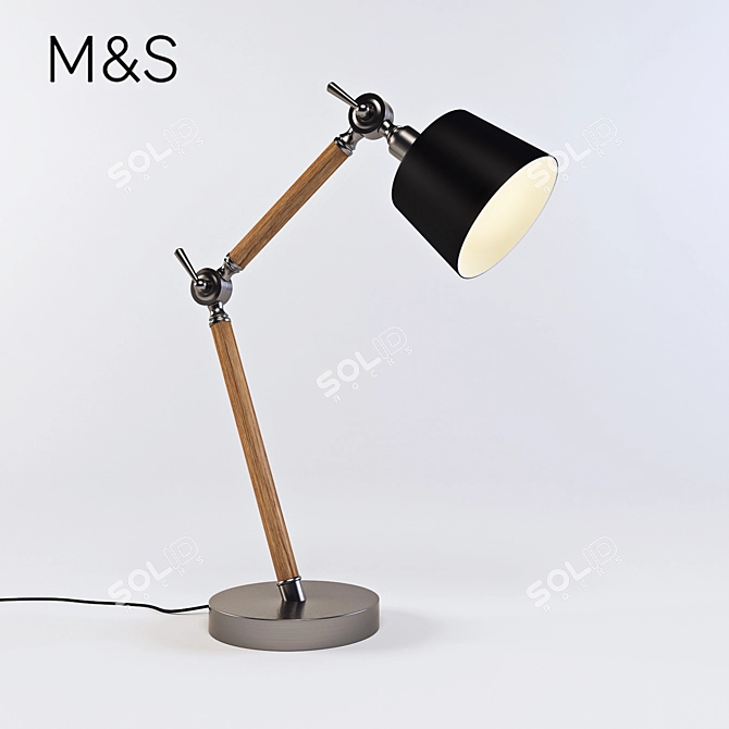 Elegant Hybrid Table Lamp 3D model image 1