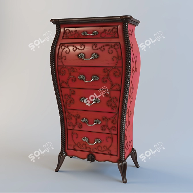 Italian PREGNO Chest: BISANZIO Collection 3D model image 2