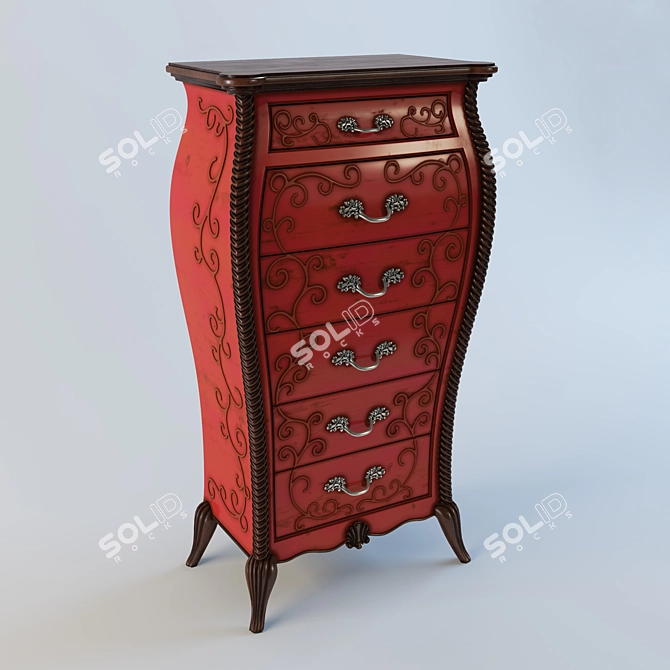 Italian PREGNO Chest: BISANZIO Collection 3D model image 3