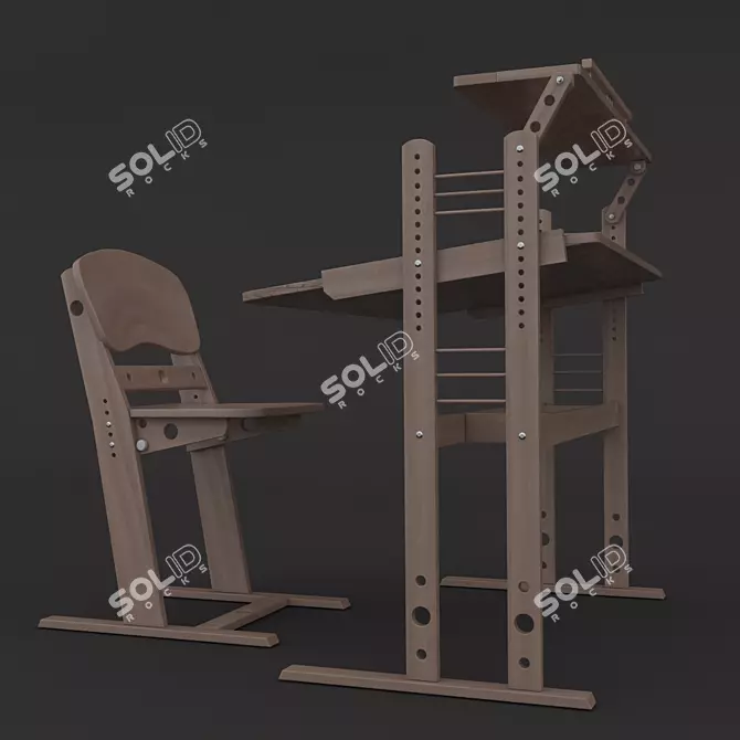 "Schoolboy Plus" Desk & Chair Set 3D model image 1
