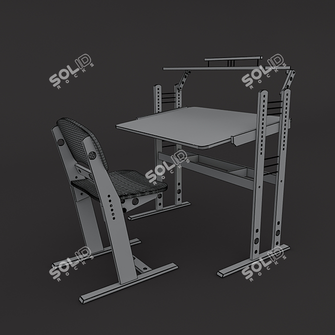 "Schoolboy Plus" Desk & Chair Set 3D model image 2