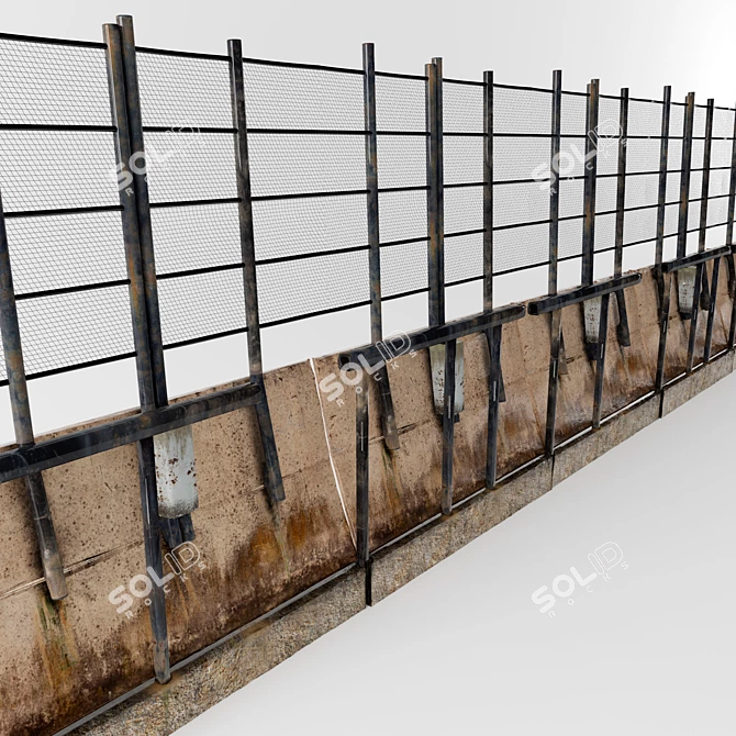 SecureTech Fence 3D model image 2
