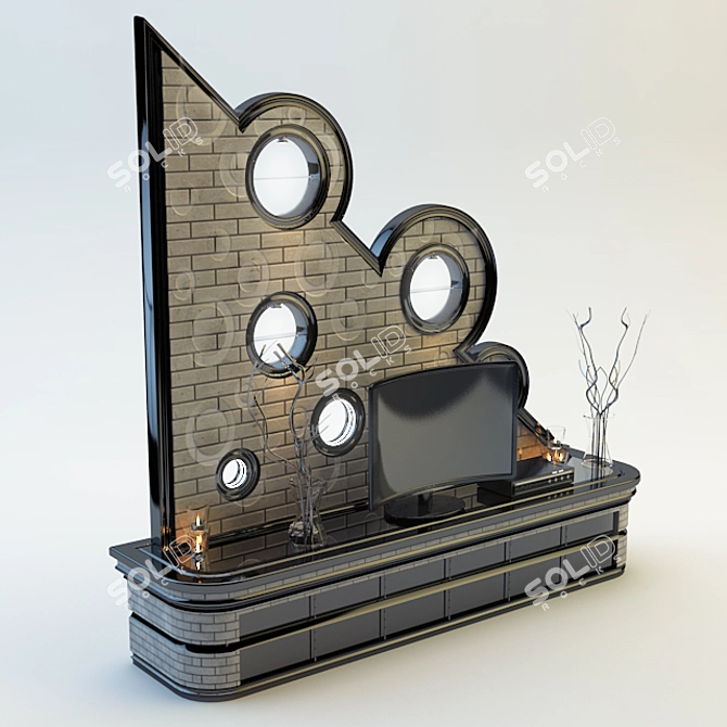 Modern TV Stand - Stylish and Functional 3D model image 2