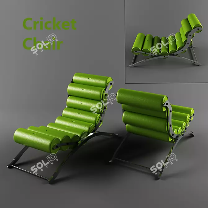 Ergonomic Foldable Cricket Chair 3D model image 1