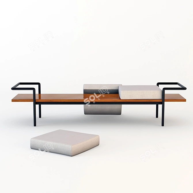 Elegant 904 T-Poltrona Bench 3D model image 2