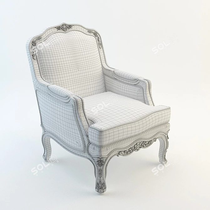 Classic Style Chair 3D model image 2