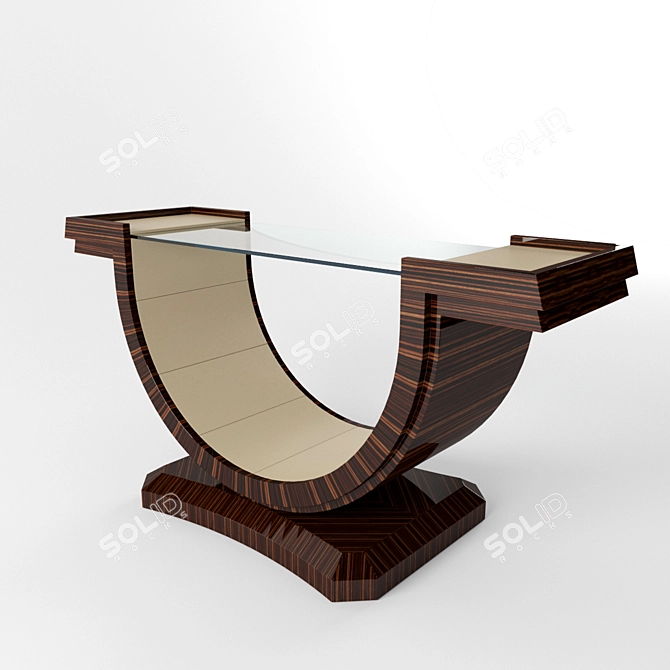 Decodieci Console: Natural Wood Elegance 3D model image 1