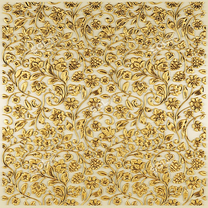  Ornate Stucco Pattern 3D model image 1