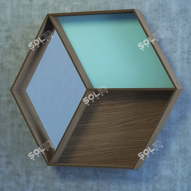 Ferm Living Oak Mirror: Stylish Wall Wonder 3D model image 1
