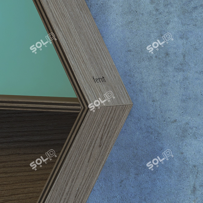 Ferm Living Oak Mirror: Stylish Wall Wonder 3D model image 2