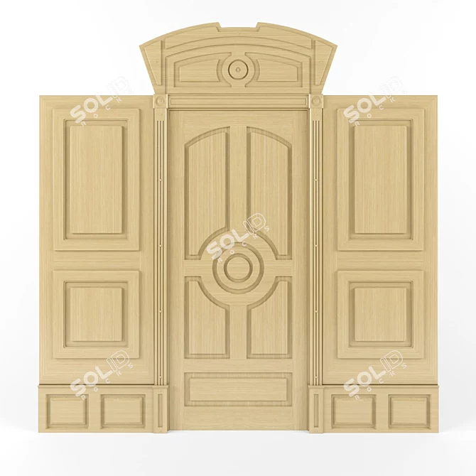 Custom-made Classic Style Door 3D model image 1