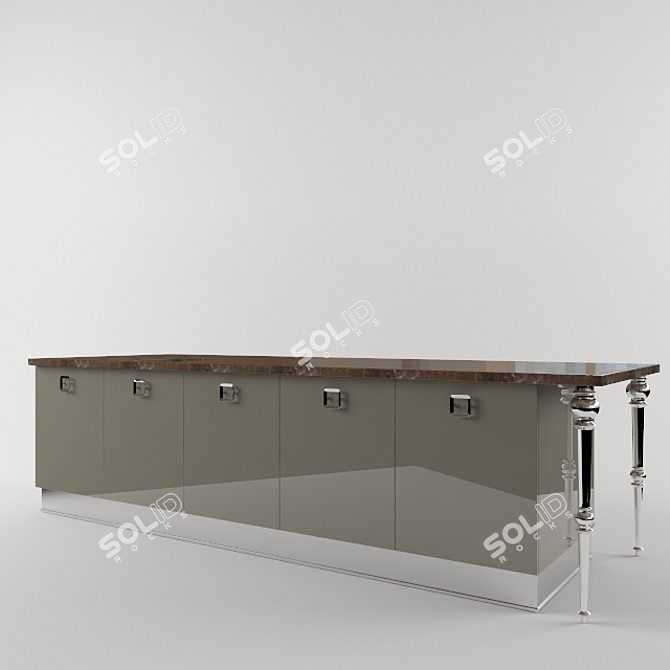 Glamorous Aster: Kitchen Luxury 3D model image 2