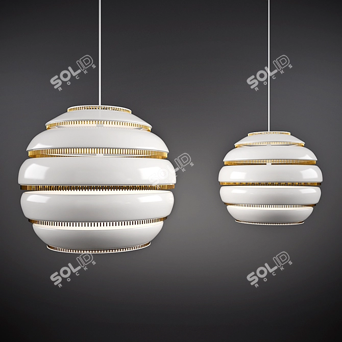 Modern Pendant Light: Stylish Ceiling Illumination 3D model image 1