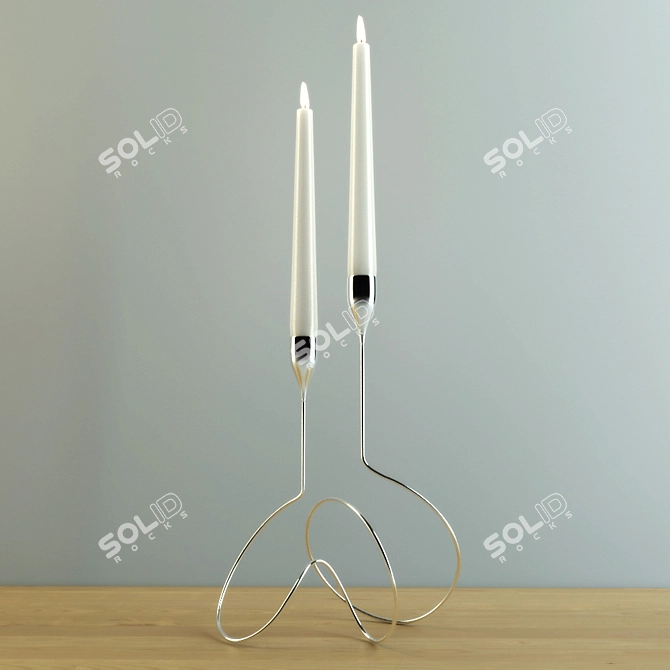 Golden Spiral Candlestick: Elegant Harmony by Black+Blum 3D model image 1