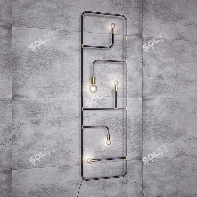 Elegant Aluminum Pendant Light 3D model image 2