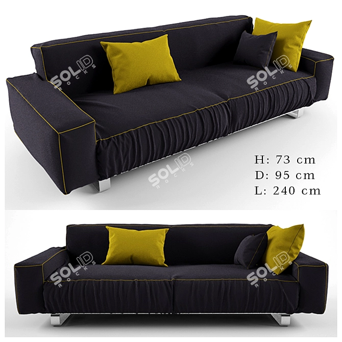 Modern Comfort: Fikko Sofa 3D model image 1