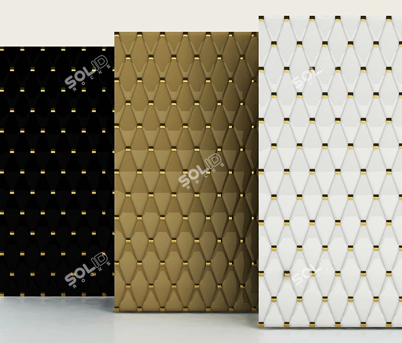 Romb Tile Interior: 20cm x 10cm 3D model image 1