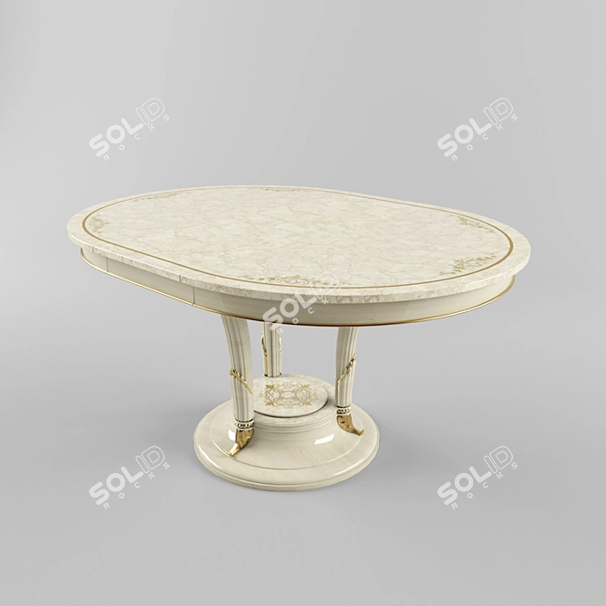 Classic Style Dining Table 3D model image 1