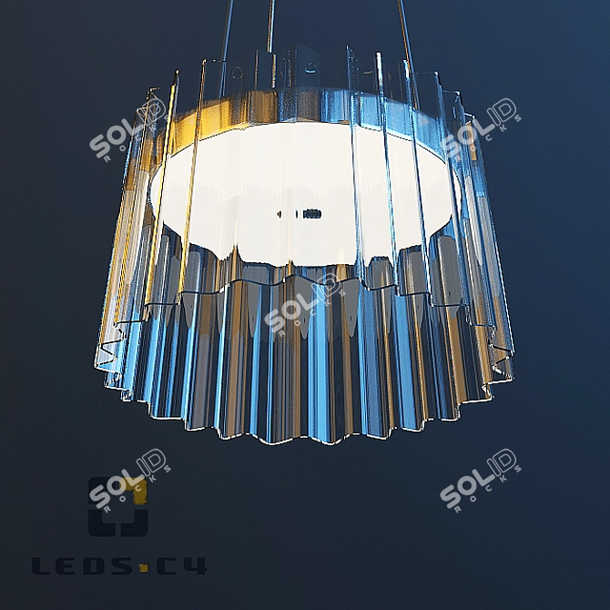 Sleek LED Pendant Light 3D model image 1