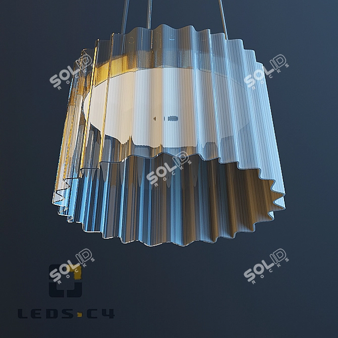 Sleek LED Pendant Light 3D model image 3