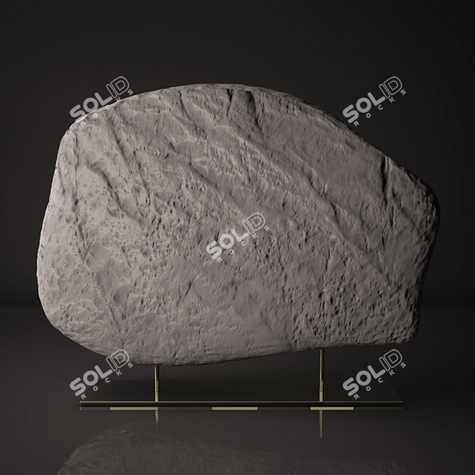 Golden Pyrite Stone 3D model image 2